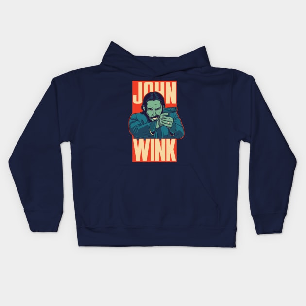 John Wink Kids Hoodie by Batang 90s Art